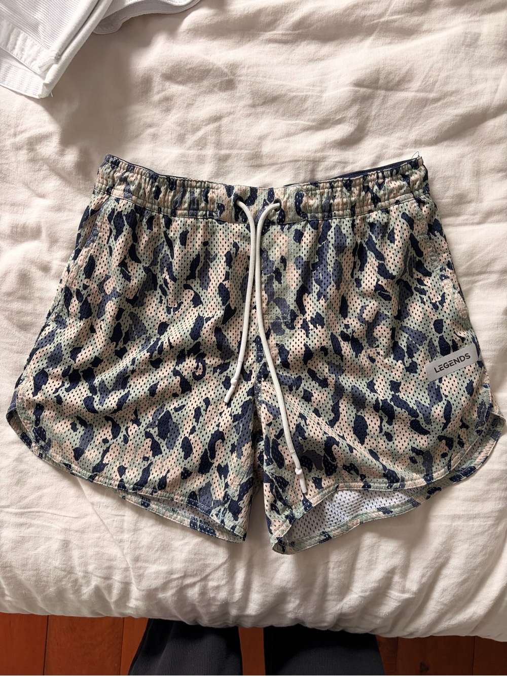 Legends Men's Camouflage Luka Shorts in Navy & Beige